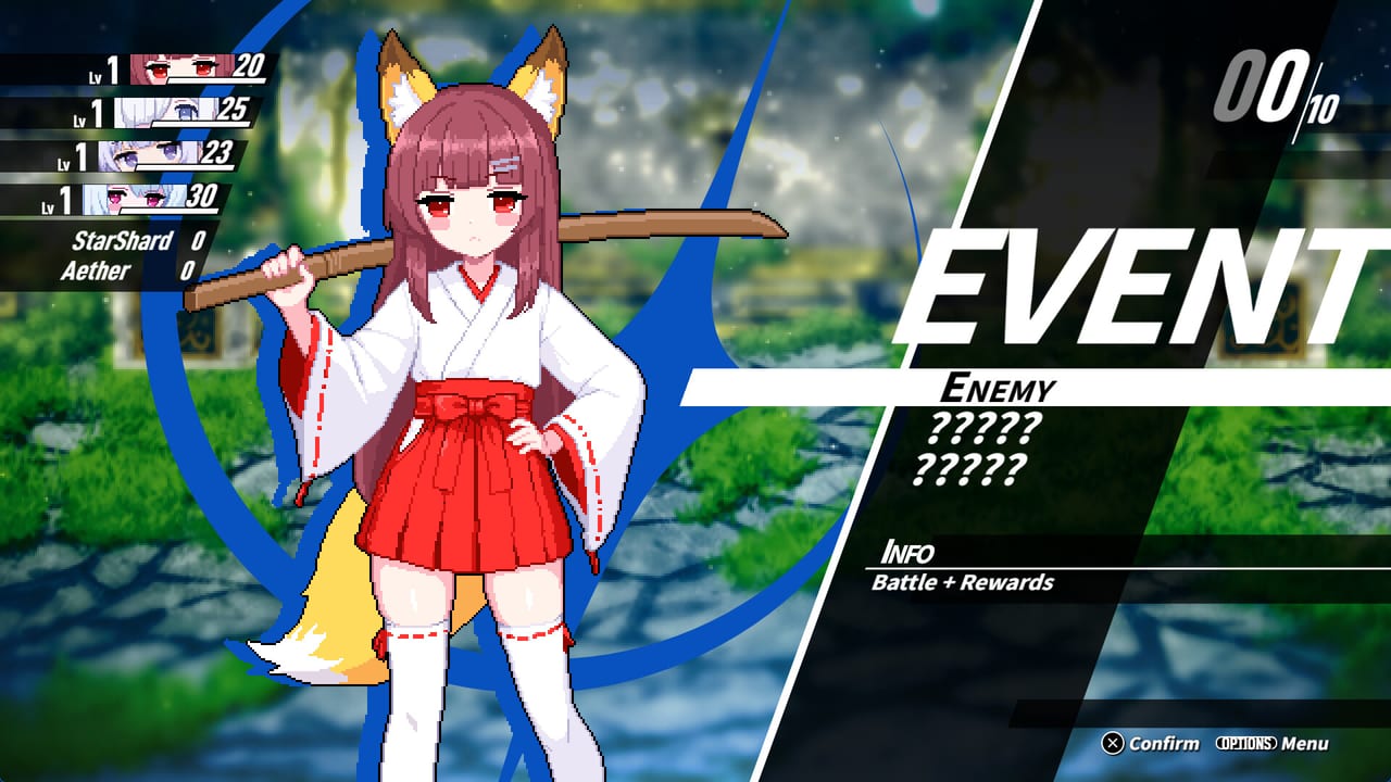 Dungeon Picnic exploration event screen with Kannagi facing a battle node